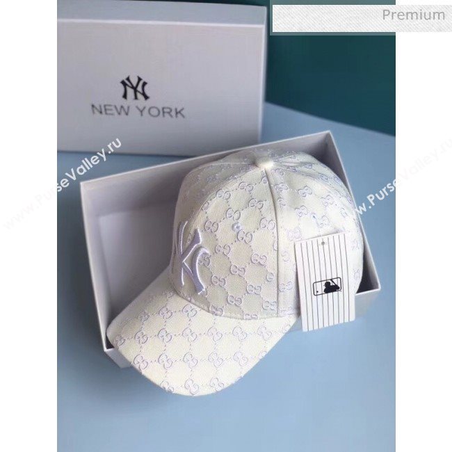 Gucci NY GG Baseball Hat 2061238 White 2020 (A-20061238)