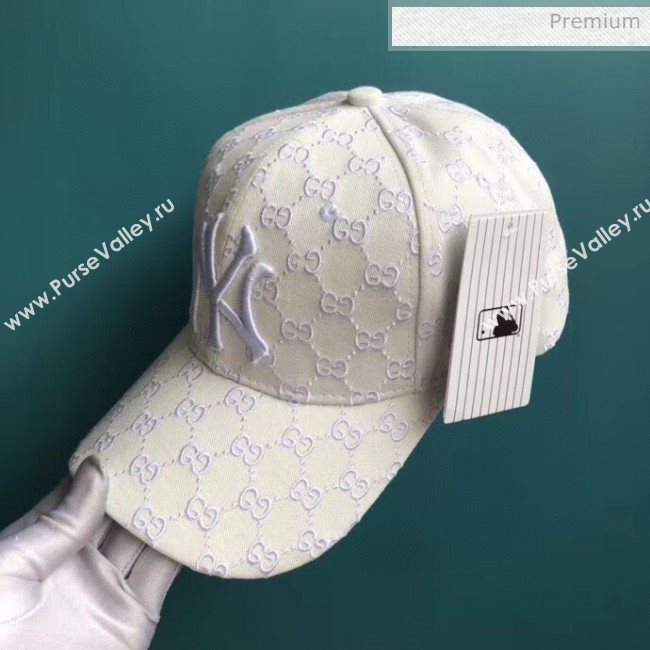 Gucci NY GG Baseball Hat 2061238 White 2020 (A-20061238)