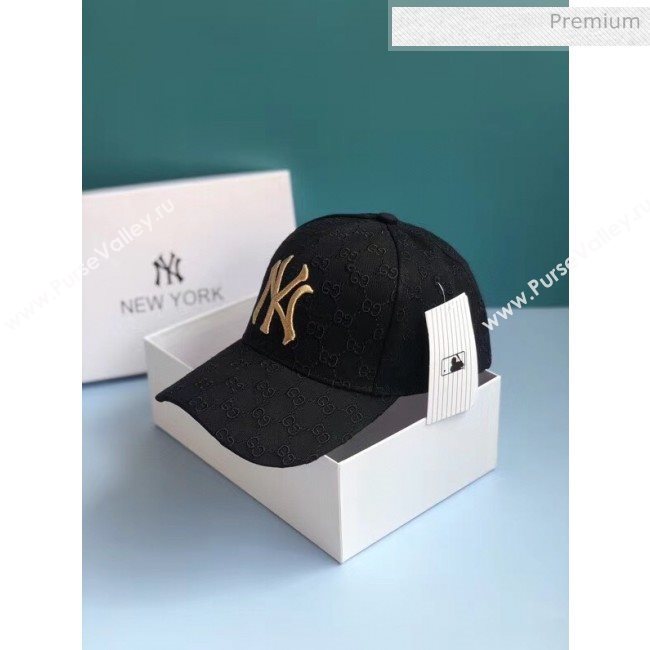 Gucci NY GG Baseball Hat 2061239 Black 2020 (A-20061239)