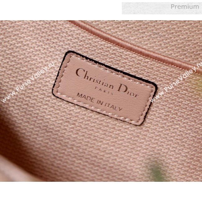 Dior Embroidered Canvas Large Cosmetic Bag Pink 2020 (XXG-20061247)