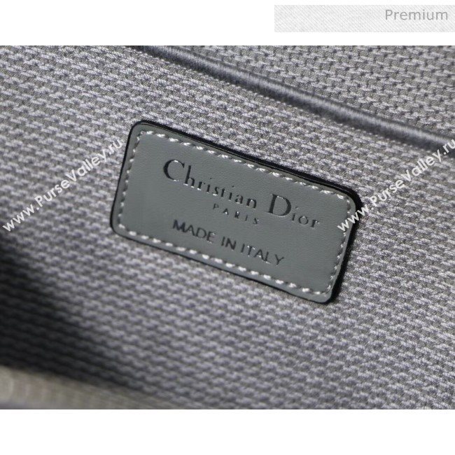 Dior Embroidered Canvas Large Cosmetic Bag Grey 2020 (XXG-20061248)
