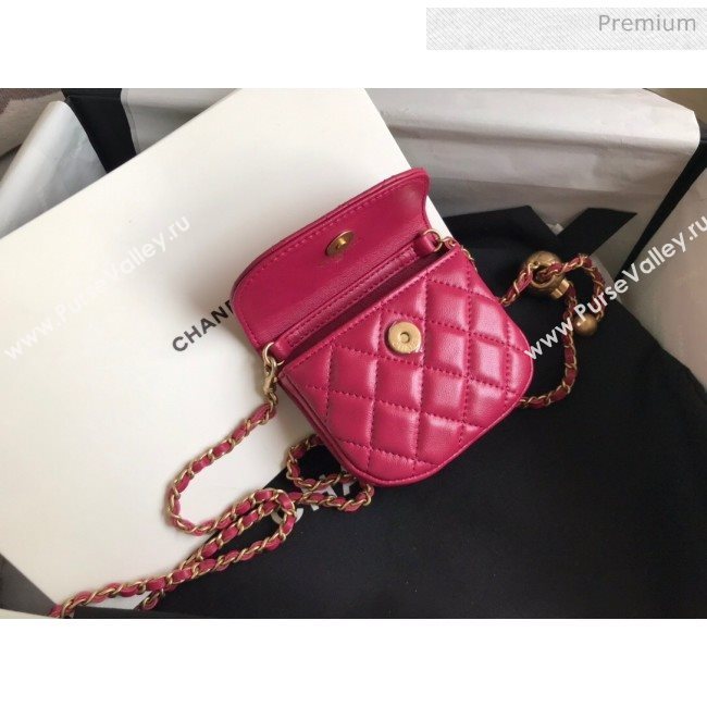 Chanel Quilted Lambskin Mini Flap Waist Bag with Metal Ball AP1461 Burgundy 2020 (KN-20061716)