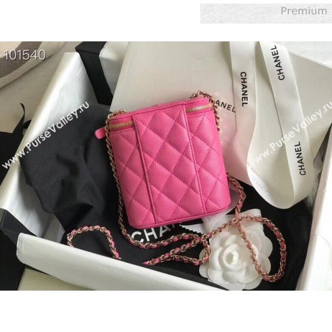 Chanel Quilted Calfskin Mini Vanity Case with Classic Chain AP1466 Pink 2020 (KN-20061721)