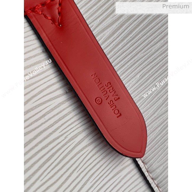 Louis Vuitton NéoNoé BB Epi Leather Bucket Bag M55556 White/ Black/Scarlet Red 2020 (KI-20061904)