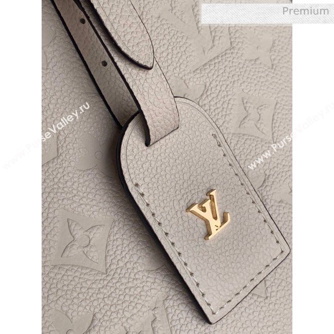 Louis Vuitton Boite Chapeau Souple MM Bag in Monogram Embossed Leather M45276 Cream Beige 2020 (KI-20061910)