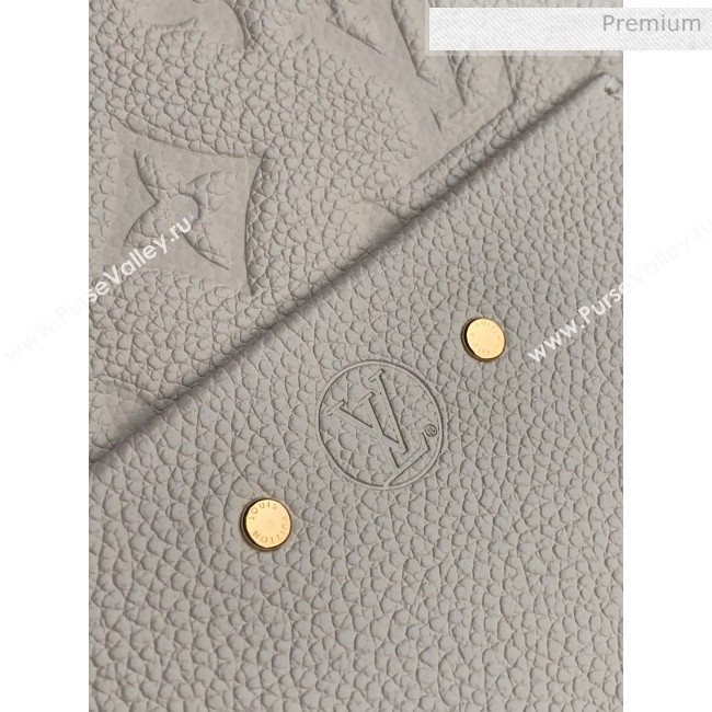 Louis Vuitton Boite Chapeau Souple MM Bag in Monogram Embossed Leather M45276 Cream Beige 2020 (KI-20061910)