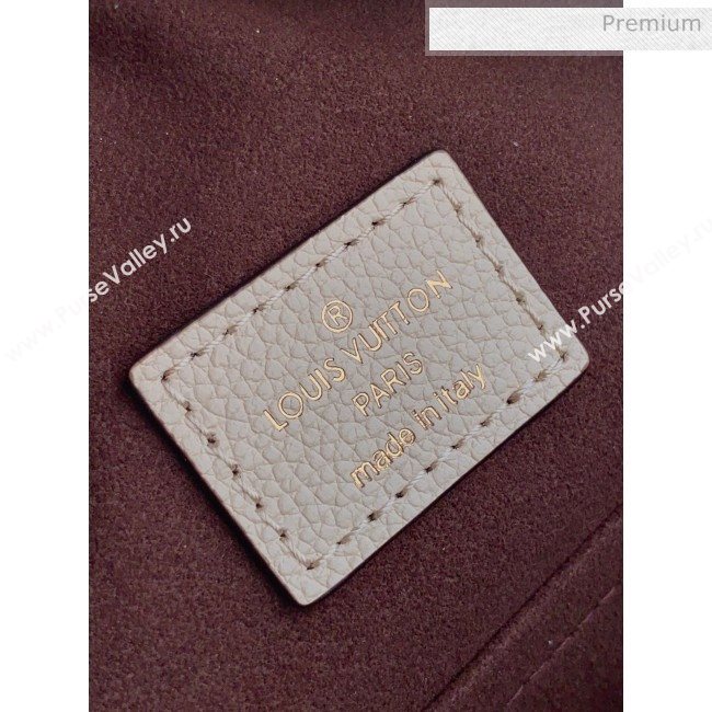 Louis Vuitton Boite Chapeau Souple MM Bag in Monogram Embossed Leather M45276 Cream Beige 2020 (KI-20061910)
