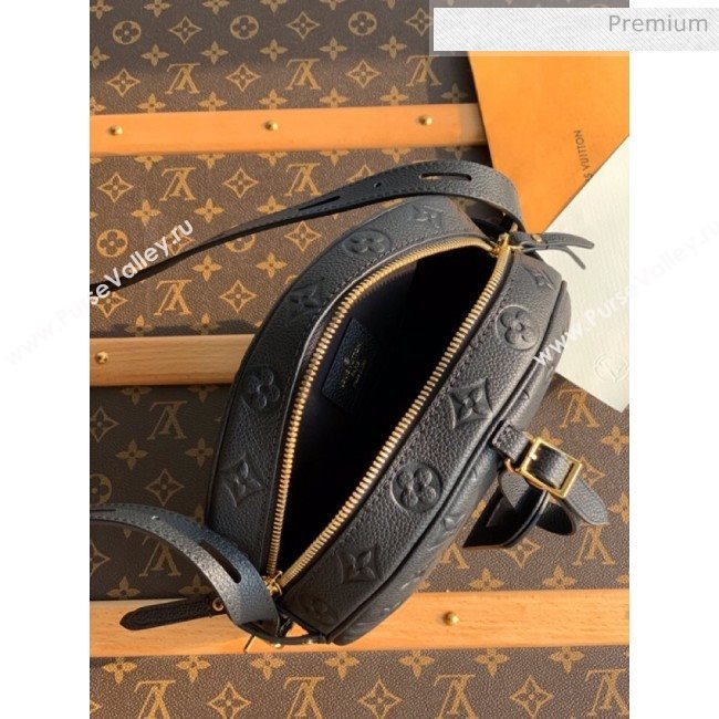 Louis Vuitton Boite Chapeau Souple MM Bag in Monogram Embossed Leather M45167 Black 2020 (KI-20061911)