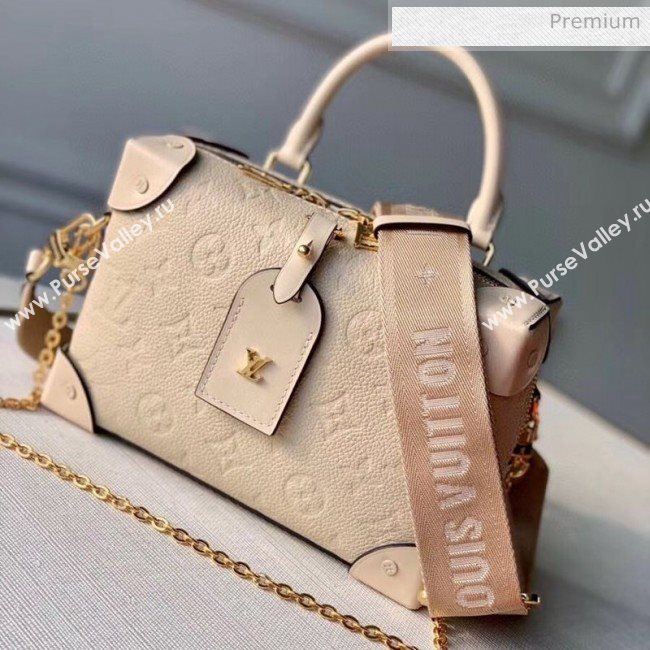 Louis Vuitton Locky BB Square One Top Handel Bag in Monogram Embossed Leather M56319 Cream Beige 2020 (KI-20061912)