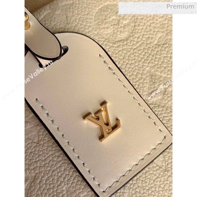 Louis Vuitton Locky BB Square One Top Handel Bag in Monogram Embossed Leather M56319 Cream Beige 2020 (KI-20061912)