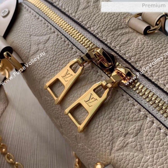 Louis Vuitton Locky BB Square One Top Handel Bag in Monogram Embossed Leather M56319 Cream Beige 2020 (KI-20061912)