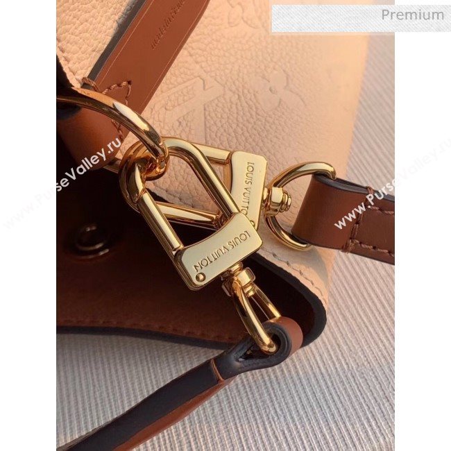 Louis Vuitton NéoNoé MM Bucket Bag in Monogram Embossed Leather M45307 Cream Beige 2020 (KI-20061914)