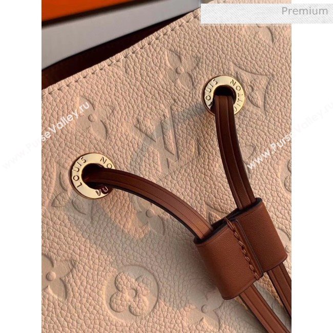 Louis Vuitton NéoNoé MM Bucket Bag in Monogram Embossed Leather M45307 Cream Beige 2020 (KI-20061914)