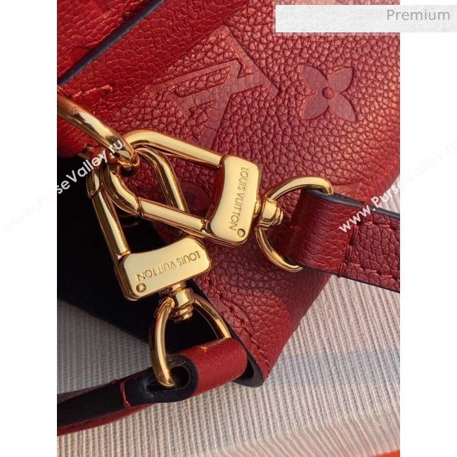 Louis Vuitton NéoNoé MM Bucket Bag in Monogram Embossed Leather M45256 Red 2020 (KI-20061916)