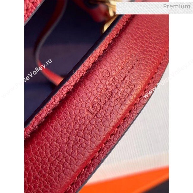 Louis Vuitton NéoNoé MM Bucket Bag in Monogram Embossed Leather M45256 Red 2020 (KI-20061916)