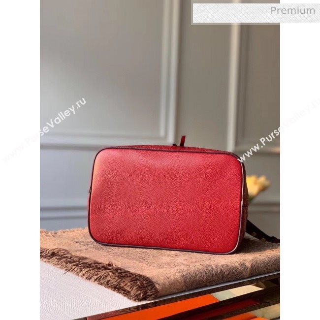 Louis Vuitton NéoNoé MM Bucket Bag in Monogram Embossed Leather M45256 Red 2020 (KI-20061916)