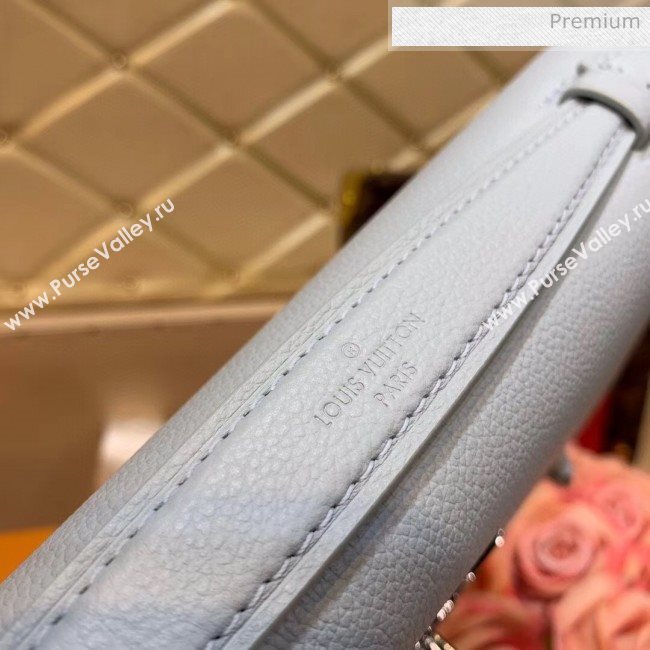 Louis Vuitton Lockme Clutch/Shoulder Bag in Grained Calfskin M56136 Light Blue 2020 (KI-20061918)