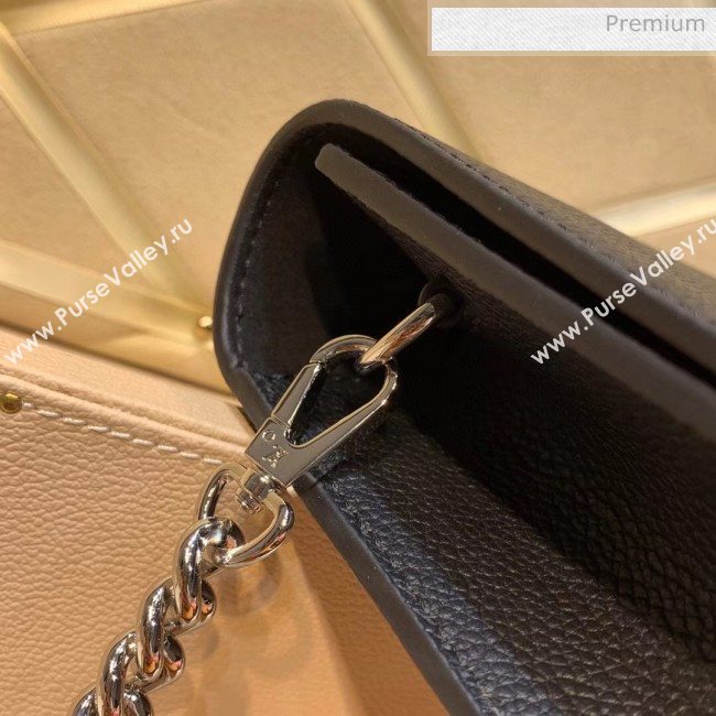 Louis Vuitton Lockme Clutch/Shoulder Bag in Grained Calfskin M56088 Black 2020 (KI-20061919)