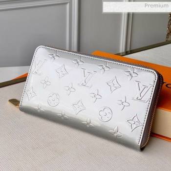 Louis Vuitton Zippy Long Wallet in Monogram Patent Calfskin M60017 Silver 2020 (KI-20061926)