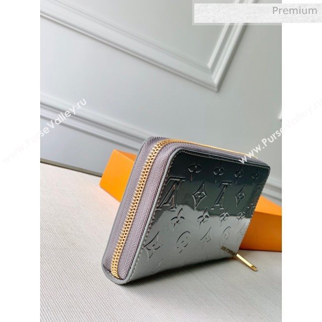 Louis Vuitton Zippy Long Wallet in Monogram Patent Calfskin M60017 Silver 2020 (KI-20061926)