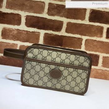 Gucci GG Canvas Travel Case Clutch with Interlocking G 625764 2020 (DLH-20062002)