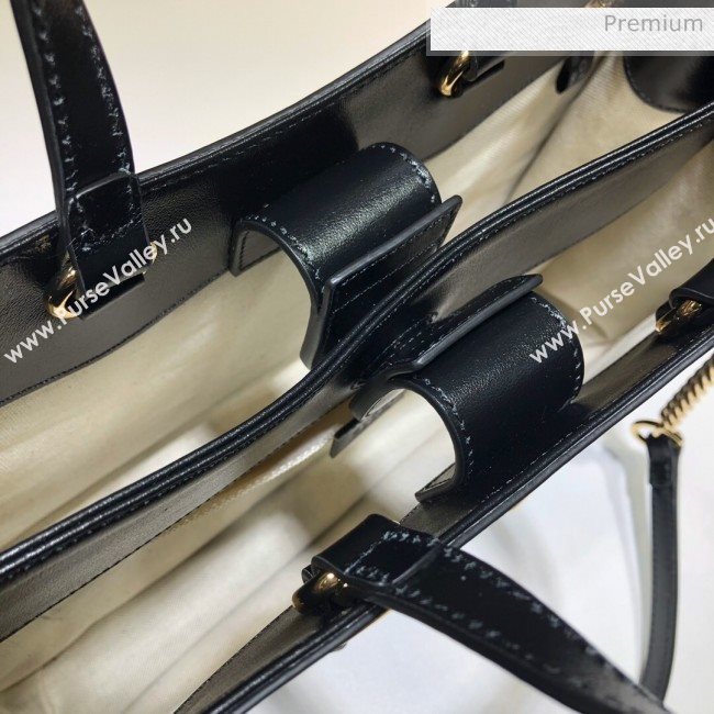 Gucci Horsebit 1955 Leather Medium Tote Bag 621144 Black 2020 (DLH-20062007)