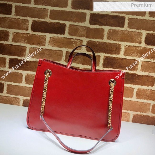 Gucci Horsebit 1955 Leather Medium Tote Bag 621144 Red 2020 (DLH-20062009)