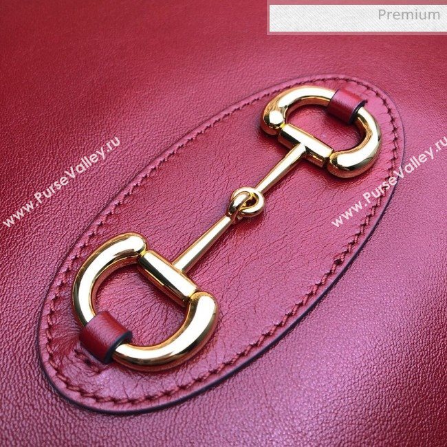 Gucci Horsebit 1955 Leather Medium Tote Bag 621144 Red 2020 (DLH-20062009)