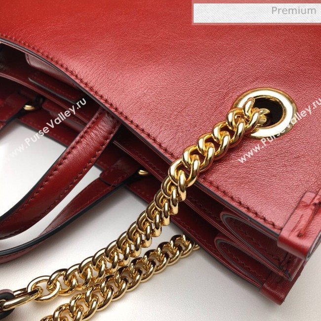 Gucci Horsebit 1955 Leather Medium Tote Bag 621144 Red 2020 (DLH-20062009)