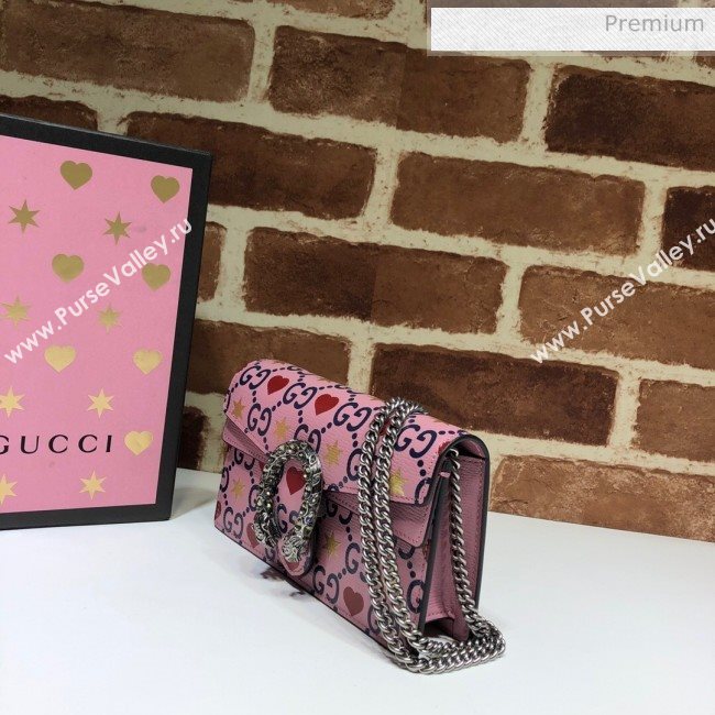 Gucci Dionysus GG Love Leather Super Mini Bag 476432 Pink 2020 (DHL-20062011)