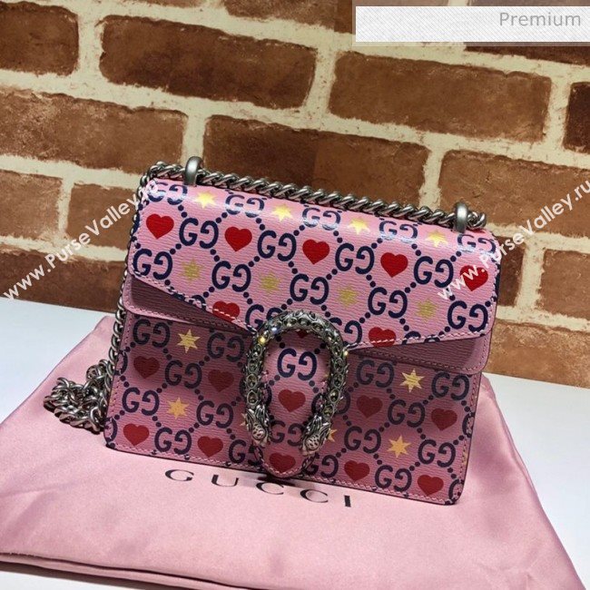 Gucci Dionysus GG Love Leather Mini Bag 421970 Pink 2020 (DHL-20062012)