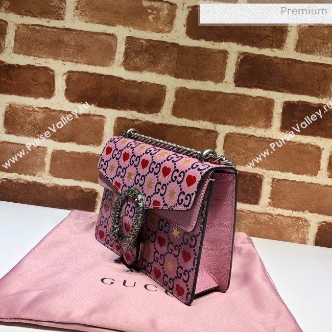 Gucci Dionysus GG Love Leather Mini Bag 421970 Pink 2020 (DHL-20062012)