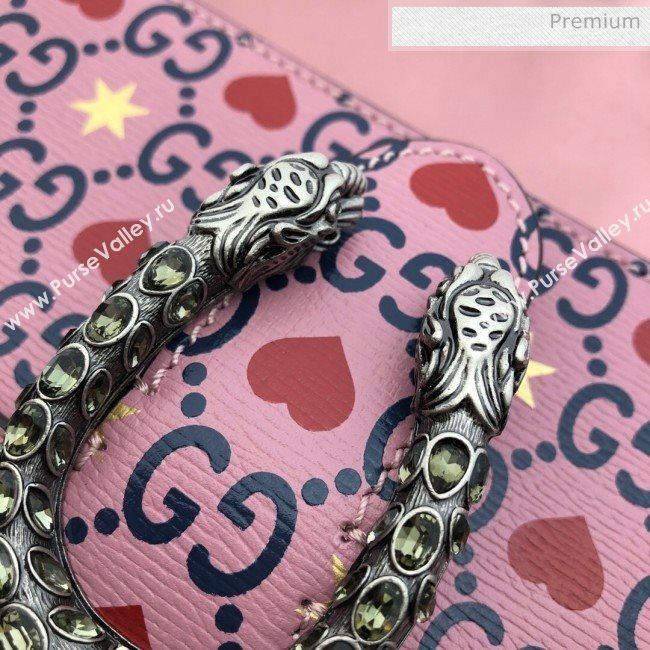 Gucci Dionysus GG Love Leather Mini Bag 421970 Pink 2020 (DHL-20062012)