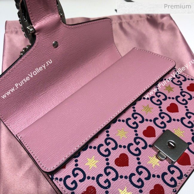Gucci Dionysus GG Love Leather Mini Bag 421970 Pink 2020 (DHL-20062012)