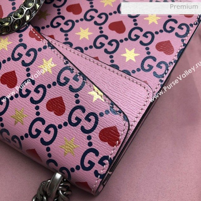 Gucci Dionysus GG Love Leather Small Bag ‎400249 Pink 2020 (DHL-20062013)