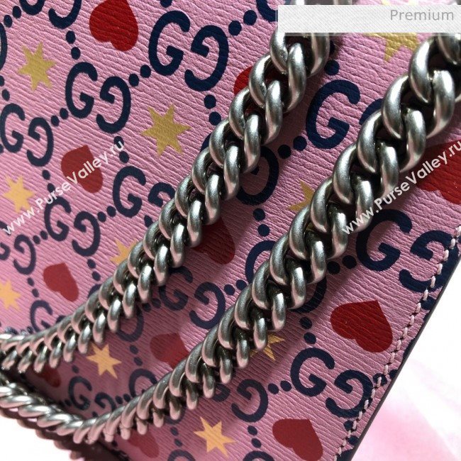 Gucci Dionysus GG Love Leather Small Bag ‎400249 Pink 2020 (DHL-20062013)