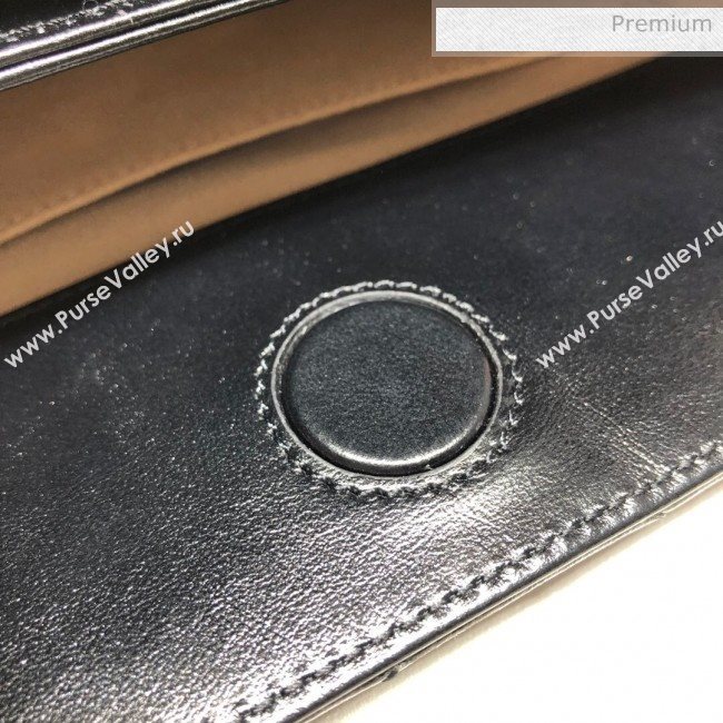 Gucci GG Marmont Chevron Shoulder Bag 524592 Black 2020 (DHL-20062014)