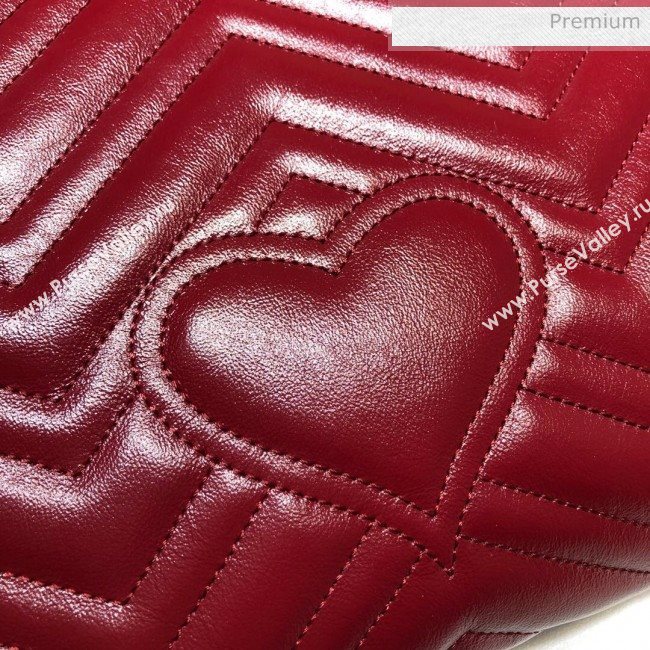 Gucci GG Marmont Chevron Shoulder Bag 524592 Red 2020 (DHL-20062015)