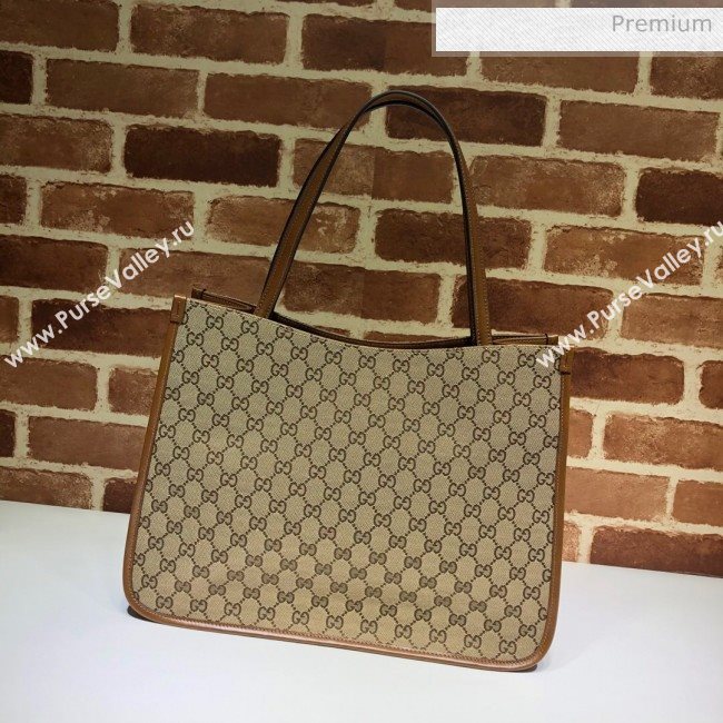 Gucci Horsebit 1955 GG Canvas Medium Tote Bag 623694 Brown 2020 (DHL-20062016)