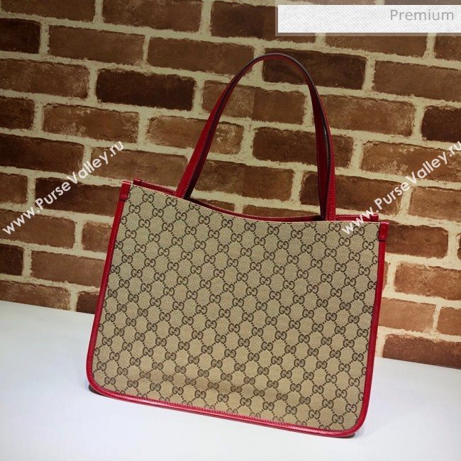 Gucci Horsebit 1955 GG Canvas Medium Tote Bag 623694 Red 2020 (DHL-20062017)