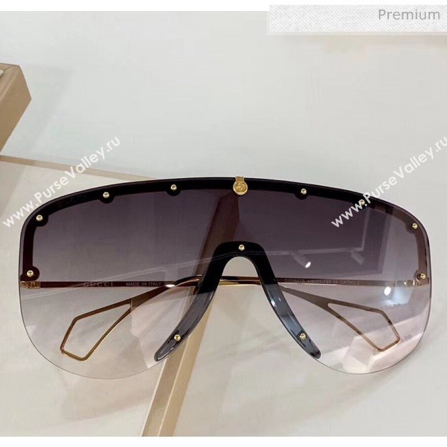 Gucci Mask Sunglasses 610414 Black/Grey 2020 (A-20061304)