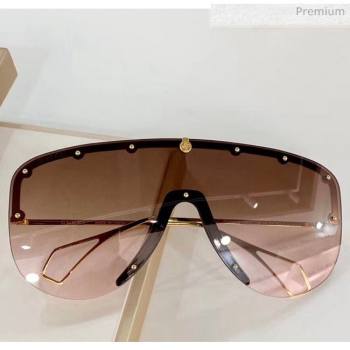 Gucci Mask Sunglasses 610414 Brown 01 2020 (A-20061305)