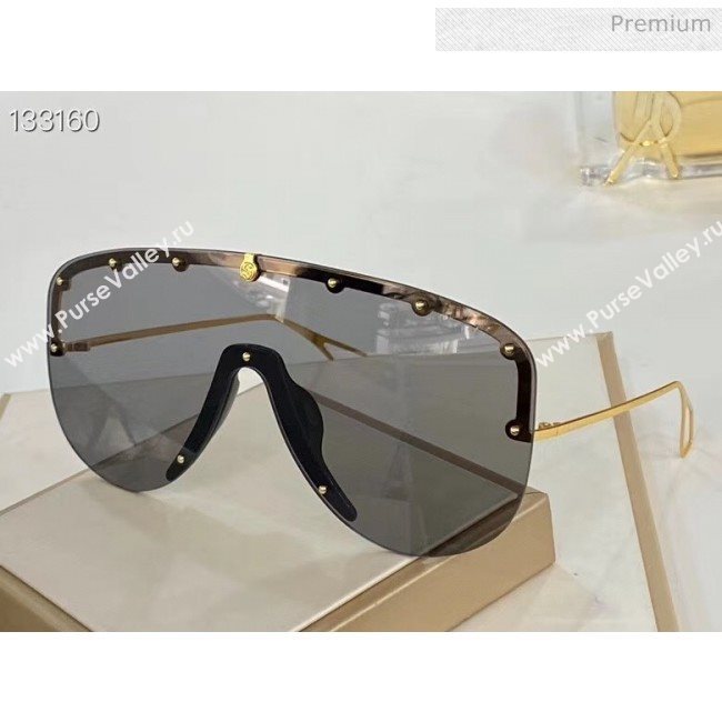 Gucci Mask Sunglasses 610414 Gold/Grey 2020 (A-20061303)