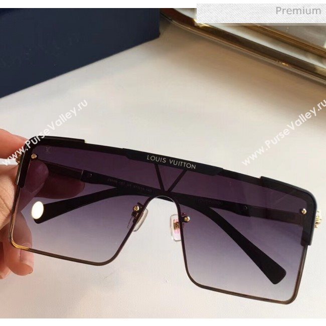 Louis Vuitton Square Sunglasses Z9808 Black 2020 (A-20061310)