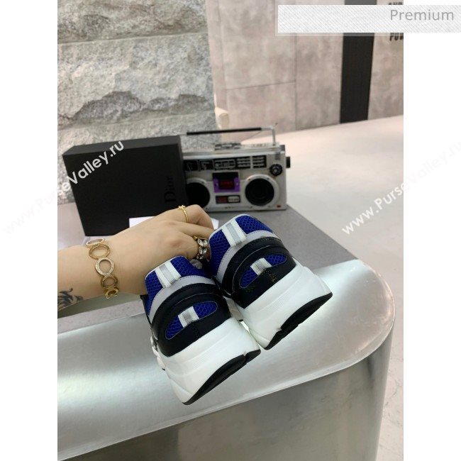 Dior B22 Sneaker in Calfskin And Technical Mesh Royal Blue/Black 2020 (MD-20061319)