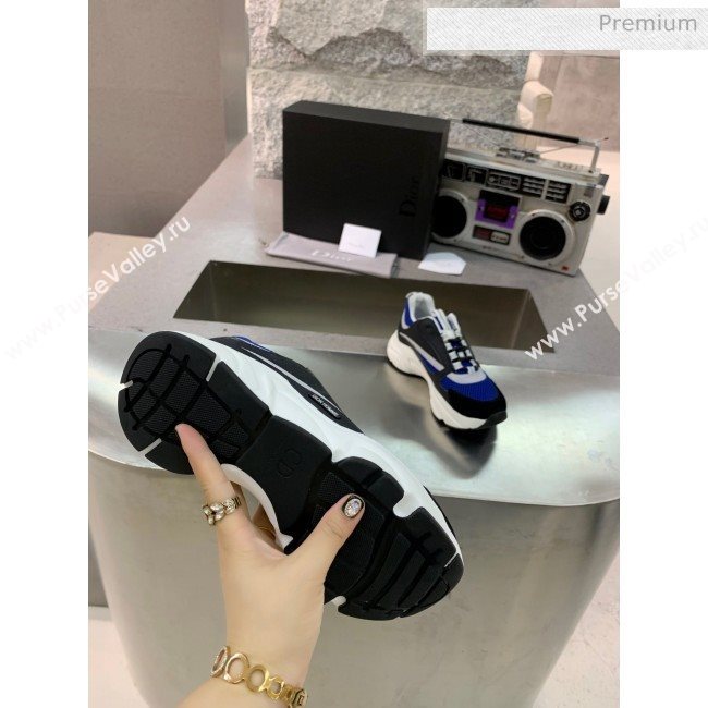 Dior B22 Sneaker in Calfskin And Technical Mesh Royal Blue/Black 2020 (MD-20061319)