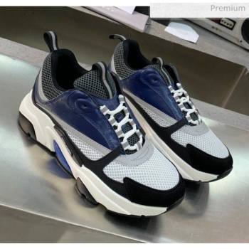 Dior B22 Sneaker in Calfskin And Technical Mesh Black/Blue/Dark Grey 2020 (MD-20061324)