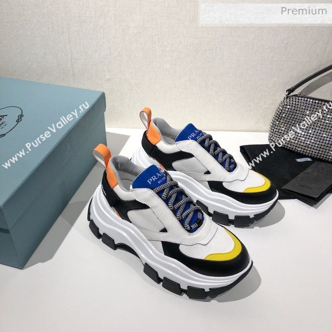 Prada Block Sneakers White/Blue/Yellow 2020 (MD-20061506)