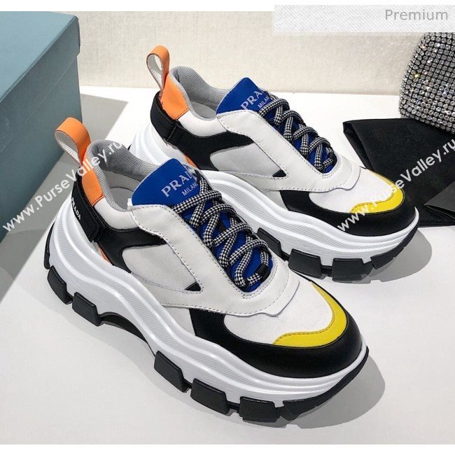 Prada Block Sneakers White/Blue/Yellow 2020 (MD-20061506)
