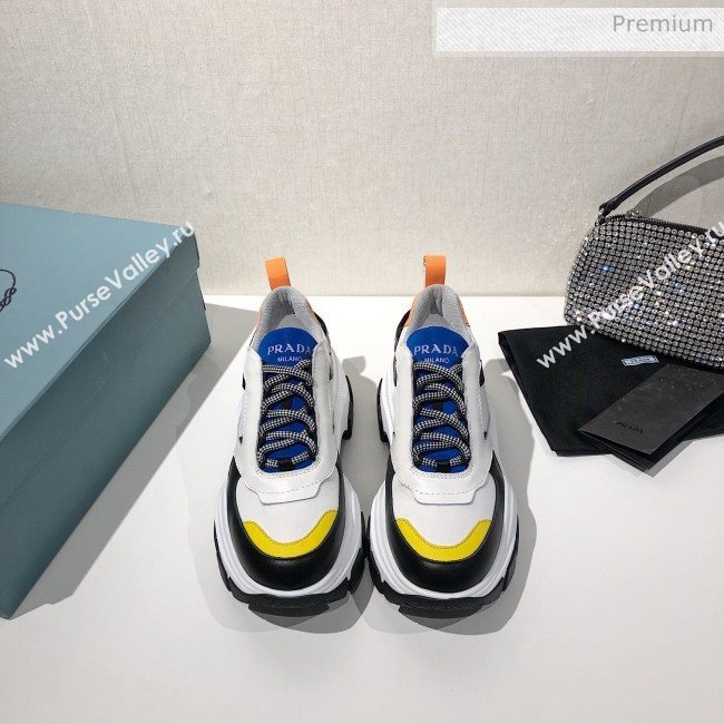 Prada Block Sneakers White/Blue/Yellow 2020 (MD-20061506)